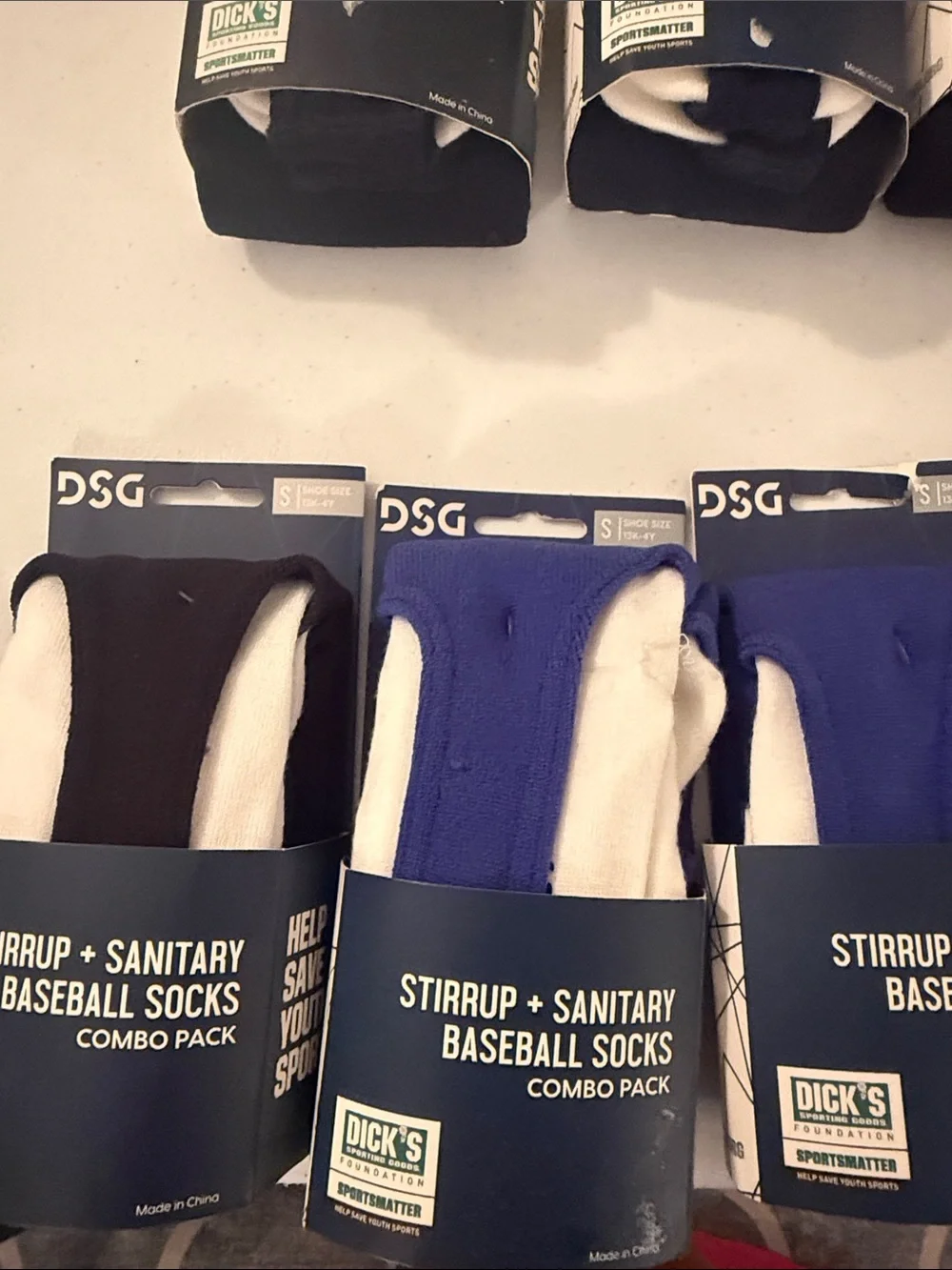10 pack of misc baseball socks